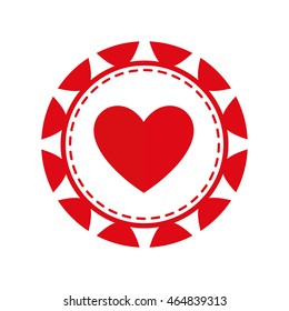 chip casino las vegas game lucky icon. Isolated and flat illustration. Vector graphic