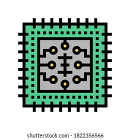 chip color icon vector. chip sign. isolated symbol illustration