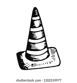 chip cone road sketch icon. isolated object.