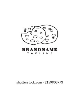 chip cookies logo cartoon design icon template modern isolated vector illustration