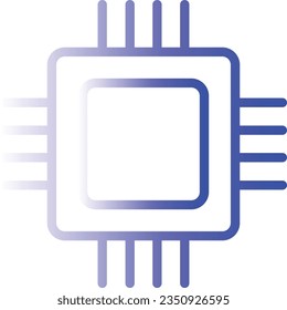 Chip Cpu Electronics Gradient Line Icon