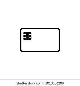Chip del icono de la tarjeta de crédito.