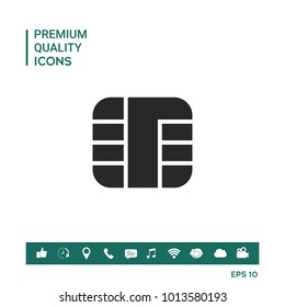 Chip of credit card icon