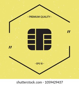 Chip of credit card icon
