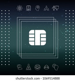 Chip of credit card icon