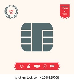 Chip of credit card icon