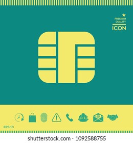 Chip of credit card icon