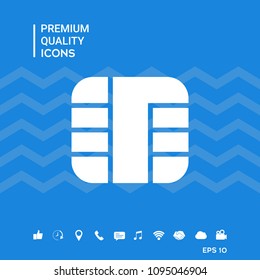 Chip of credit card icon