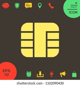 Chip of credit card icon