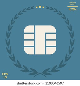 Chip of credit card icon