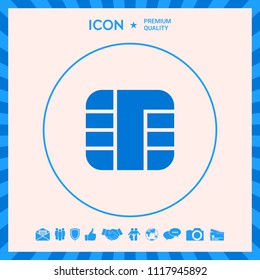 Chip of credit card icon