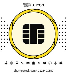 Chip of credit card icon