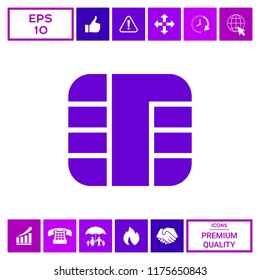 Chip of credit card icon