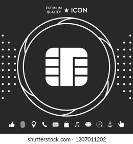 Chip of credit card icon