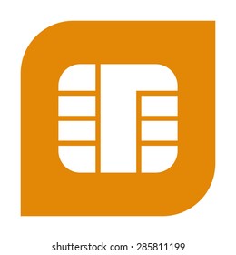 Chip of credit card icon