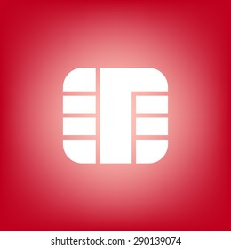 Chip of credit card icon