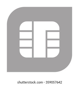 Chip of credit card icon