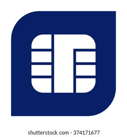 Chip of credit card icon