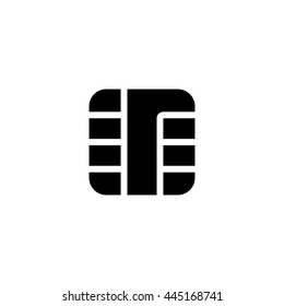 Chip of credit card icon