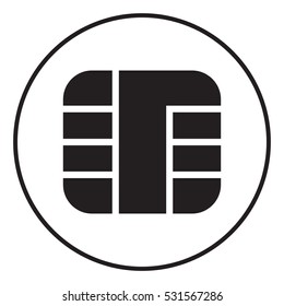 Chip of credit card icon