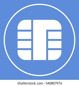 Chip of credit card icon