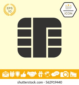 Chip of credit card icon