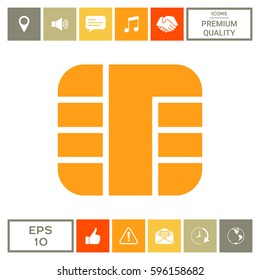 Chip of credit card icon