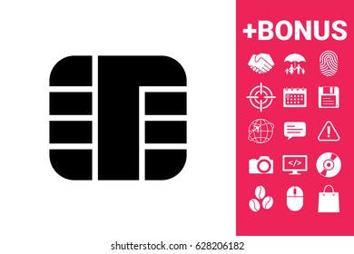 Chip of credit card icon