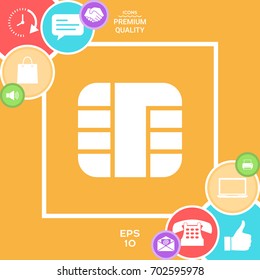 Chip of credit card icon