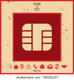 Chip of credit card icon
