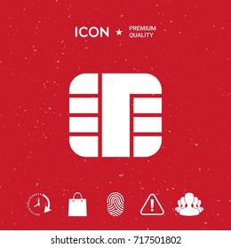 Chip of credit card icon