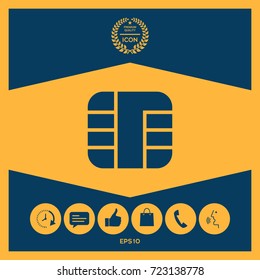 Chip of credit card icon