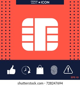 Chip of credit card icon