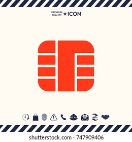 Chip of credit card icon
