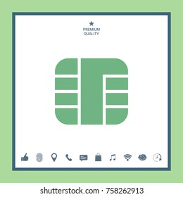 Chip of credit card icon
