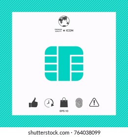 Chip of credit card icon