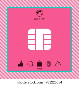 Chip of credit card icon