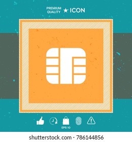 Chip of credit card icon