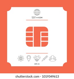 Chip of credit card icon. Element for your design