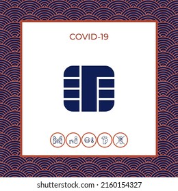 Chip of credit card icon. Element for your design