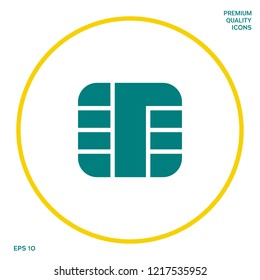 Chip of credit card icon. Graphic elements for your design