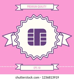 Chip of credit card icon. Graphic elements for your design