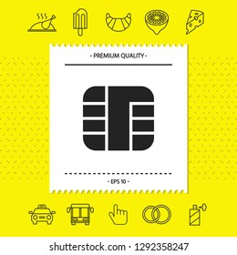 Chip of credit card icon. Graphic elements for your design