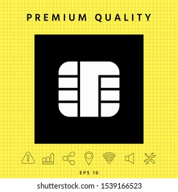 Chip of credit card icon. Graphic elements for your design