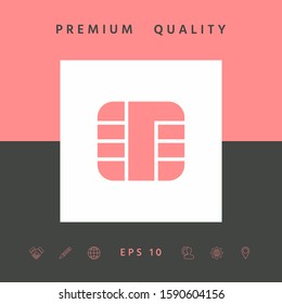 Chip of credit card icon. Graphic elements for your design