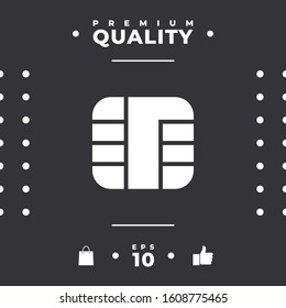 Chip of credit card icon. Graphic elements for your design