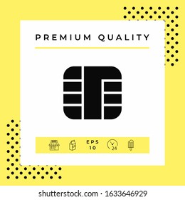 Chip of credit card icon. Graphic elements for your design