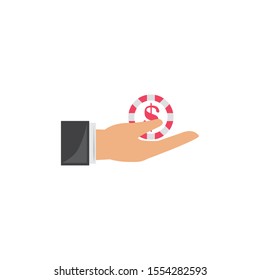 chip design, Casino las vegas game lucky play win and chance theme Vector illustration