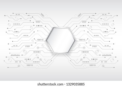Chip electronic pattern for computer technology, Motherboard integrated computing illustration