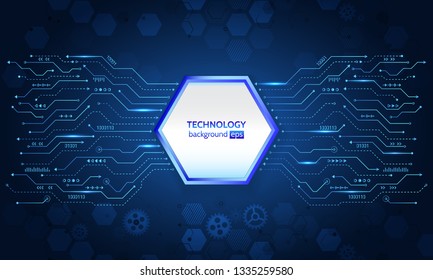 Chip electronic pattern for computer technology, Motherboard integrated computing illustration